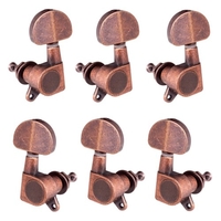 6 pièces (3L3R) piquets de réglage de guitare fermés accordeurs de cordes têtes de machine boutons touches de réglage pour guitare acoustique / électrique folklorique