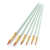 6 pièces Art Pinceaux Stylo Set Pointe Pointue Ronde Pinceau Professionnel En Nylon Cheveux Manche En Bois pour Acrylique Huile Aquarelle Gouache Visage Peinture Art Fournitures
