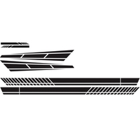 6 pièces autocollants de voiture bande Style universel voiture crochet miroir corps côté autocollants décalcomanie vinyle rouge