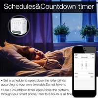 6 pièces Tuya WiFi Module de commutateur de rideau Intelligent Module de Modification de rideau à la maison dispositif de téléphone portable partage fonction de synchronisation APP télécommandes Compatible avec Alexa Google Home commande vocale