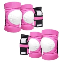 6 pièces/ensemble 2 protège-poignets + 2 coudières + 2 genouillères épaississent la résistance aux chocs de la coque Protection complète pour les enfants adultes Sports de plein air