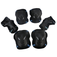 6 pièces/ensemble 2 protège-poignets + 2 coudières + 2 genouillères réglables,  respirante,  résistance aux chocs,  protection complète pour adultes Sports de plein air