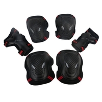 6 pièces/ensemble 2 protège-poignets + 2 coudières + 2 genouillères réglables,  respirante,  résistance aux chocs,  protection complète pour adultes Sports de plein air