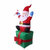 6 pieds de noël gonflable père noël transporter cadeau géant éclairé décoration de noël gonflable vacances de noël exploser affichage de fête avec ventilateur ventilateur piquet au sol cordes sac d