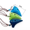 6 trous en céramique Ocarina AltoC instrument de musique de style sous-marin avec lanière partition de musique pour mélomane et débutant