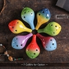 6 trous en céramique Ocarina AltoC style de bouteille de vin Instrument de musique avec lanière partition de musique pour mélomane et apprenant