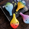 6 trous en céramique Ocarina AltoC style de bouteille de vin Instrument de musique avec lanière partition de musique pour mélomane et apprenant