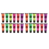 6 tubes de peinture pour le corps Art 10ml / 0.34oz brillent dans la peinture pour le visage et le corps à la lumière sombre ou UV