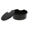 6 "Waterproof 4 Compartments Pêche Portable Lure Bait Tackle Boîte de rangement Case à pêche Accessoires Noir
