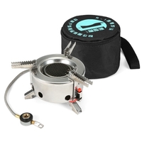6000W Camping cuisinière à gaz brûleur coupe-vent pliable sac à dos randonnée en plein air cuisinière avec allumage piézo