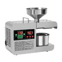 600W 220V Grand Affichage Numérique Couleur Maison Ménage Cuisine Intelligente En Acier Inoxydable Électrique Presse À Huile Machine Famille Extracteur D