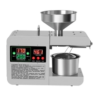 600W 220V Grand Affichage Numérique Couleur Maison Ménage Cuisine Intelligente En Acier Inoxydable Électrique Presse À Huile Machine Famille Extracteur D