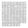 62pcs pochoirs de lettres et de chiffres de 3 pouces réutilisables
