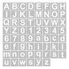 62pcs pochoirs de lettres et de chiffres de 5 pouces réutilisables