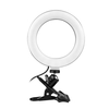 6, 3 pouces 2700K-5500K Selfie Ring Video Light avec support à pince 3 couleurs à intensité variable 11 niveaux de luminosité 360 degrés rotatifs