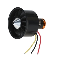 64mm EDF mis 2822 3500KV moteur avec 12 pales de soufflante canalisée pour avion RC