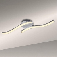 6500K plafonnier de conception simple 2 branches lumière incurvée pour lampe de décoration de salon de chambre à coucher