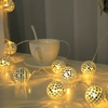 6ft 10LED Globe Guirlande Lumineuse Décorative Suspendue Boules Fée Guirlande Lumineuse Alimenté par Batterie Coupe du Monde Éclairage pour Intérieur Extérieur Jardin Patio