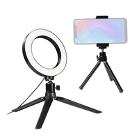 6inch LED Ring Light 3 Couleurs 3500-6500K Température 10 Niveaux Dimmable