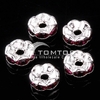 6MM PURPLE CRYSTAL SPACER BEADS CONSTATATIONS 10pcs jlm74