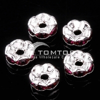 6MM PURPLE CRYSTAL SPACER BEADS CONSTATATIONS 10pcs jlm74