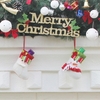 6pcs / set Noël Collier pendentif Santa Bonhomme de neige Cadeau Sacs à doigts Arbre de noel Decoartions Ornements