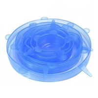 6pcs couvercles extensibles en silicone réutilisables