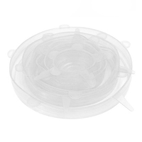 6pcs couvercles extensibles en silicone réutilisables