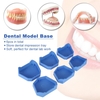 6pcs dentaire Modèle de Base Dental Lab ancienne base Kit dentaire Mold Plaster Base de Grand Moyen petite taille Bleu