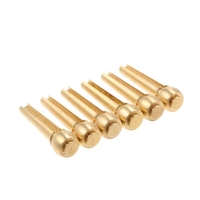 6pcs métal guitare acoustique pont pins en laiton cordes de guitare cône fixe ficelle goupilles clous