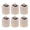 6Pcs énergie solaire bougie lampes IP44 étanche Festival fête en plein air Camping bougie lumière (blanc froid clignotant)
