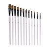 6pcs pinceaux à tête ronde ensemble de pinceaux en nylon ensemble de pinceaux pour cheveux pour peinture acrylique à l