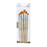 6pcs Pinceaux Set Nylon Cheveux Manche En Bois Pinceaux pour Artiste Enfants Adultes Débutants pour Acrylique Huile Aquarelle Gouache Visage Nail Art Rock Peinture Dessin Arts Artisanat Fournitures