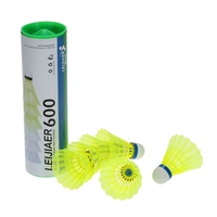 6PCS professionnel Badminton Balle Jaune Feather nylon Volants Birdies Indoor Sports de plein air formation pratique Badminton