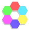 6PCS Smart LED Sound Control RGB Hexagone Applique Murale avec Effet de Lumière Coloré APP Contrôle Sticky Pads pour Chambre Salon Gaming