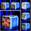 7 Couleurs Multifonctions Température Coloré LED Numérique Mignon Réveil Cube Glowing dans le Dark Enfants Rock Band Jouet