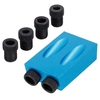 7 pcs gabarit de trou de poche 15 degrés kit de menuiserie de forage de goujon