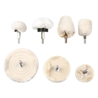 7 pièces 6.35 Tige Charpie Roue De Polissage Kit D