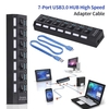 7 ports USB 3.0 HUB Splitter USB 7 ports Expander avec commutateur pour PC