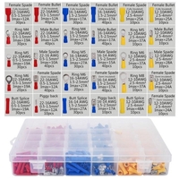 720 pièces connecteur de fil tubulaire à pression froide bornes électriques câble à sertir cordon extrémité Kit de bornes ensemble embouts de fil avec boîte