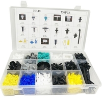 730 pièces Clips de retenue de pare-chocs Kit de fixation de voiture Rivet Clips polyvalents Clips de panneau de garniture de porte