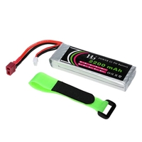 7.4V 2200mAh 25C 2S LiPo batterie avec T enfichable pour RC Quadcopter Avion Hélicoptère Voiture Camion Bateau Hobby