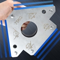 75kg Outils auxiliaires de soudage électrique Outil de positionnement de soudage magnétique Support de soudage électrique Angle oblique droit Fixateur multi-angle pour tubes à souder Support de montage Soudage 45° 90° 135° 180° Angle