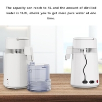 750W 220 V 4L Machine à eau distillée domestique de grande capacité en acier inoxydable Distillateur d