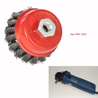 75mm 3 "Acier Coupe roue Fil Noué brosse rotative Brosse Métallique Crimp roue pour meuleuse d