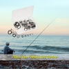 75pcs Sea Fishing Rod Guide Set Tip Kit de réparation de pêche Pièces Rod Construction en acier inoxydable pour l