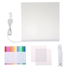 7.9 pouces X 7.9 pouces LEDs Message Board Tablet Kit Set avec 12 marqueurs colorés