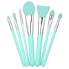 7Pcs Ensemble de brosse à maquillage en silicone Facial Mask Brush Foundation Oeil à paupières Brosse à sourcils Cosmetic Tool 化妆刷
