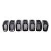 7PCS Grille Covers ABS Peint Brillant Noir Remplacement pour Jeep Cherokee 2014-2018