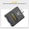 7RYMS SR TS-USB Adaptateur audio USB multifonctionnel Carte son externe Prise de type C avec ports 3, 5 mm pour casque et microphone pour ordinateur portable Vlog Enregistrement vidéo en direct